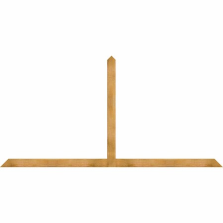 Ekena Millwork Portland Rough Sawn Timber Gable Bracket, Western Red Cedar, 108"W x 54"H x 2"D x 4"F, 12/12 Pitch GBW108X54X0204POR00RWR